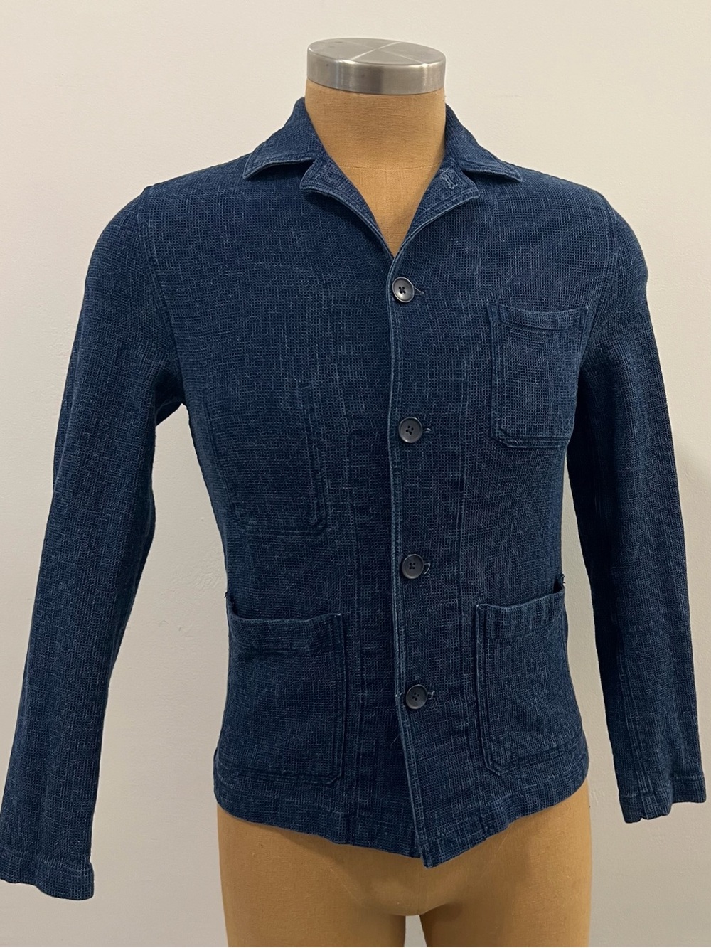 Express Men's Navy Button-Up Shirt Jacket